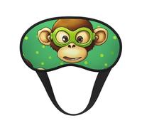 Green Clever Monkey Sleep Eye Mask for Women Men Soft and Comfortable Sleep Mask Blackout Sleeping Eye Cover for Travel Yoga Nap Shift Work