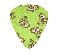Green Clever Monkey The guitar pick, for acoustic, electric, bass guitars - natural touch, 12 pack, multi-color.