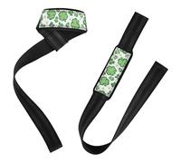 Green Clover Dense St. Patrick's Lift Straps 26" Power Workouts Gym Workout Straps for Workout, Gym, Powerlifting,