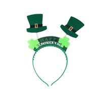 Green Clover Headband Nonwoven Mini Hat Style for Women
