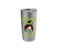 Green Clover Leaf One Lucky Teacher St Patrick's Day Stainless Steel Insulated Tumbler