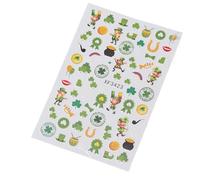 Green Clovers Nails Art Stickers Shamrock Decals Patrick’s Day Sticker Art Decoration for Women Patrick’s Day Nails Decals