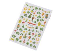 Green Clovers Nails Art Stickers Shamrock Nails Decals Patrick’s Day Nails Sticker Nails Art Decoration for Women