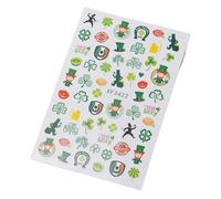 Green Clovers Nails Art Stickers Shamrock Nails Decals Patrick’s Day Nails Sticker Nails Art Decoration for Women