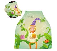 Green Clown Magic Art Baby Car Seat Cover Canopy Stretchy Nursing Covers Breathable Windproof Winter Scarf for Infant Breastfeeding Boys Girls