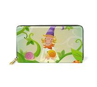 Green Clown Magic Art Wallet Real Leather Purse for Women Phone Girl Men