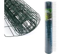 Green Coated Galvanised Wire - Garden Netting Mesh 25mm Outdoor 0.9m X 10m | Anti-rust Wire Netting, For Animal Garden Enclosure And Diy Craft Home Decors | Sorting & Organising