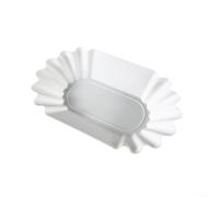 Green Coffee Bean Tasting Tray with Raised Edges for Precision Weighing & Display - Non-Slip PP Dosing Vessel for Barista Cupping(White)