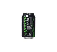 Green Cola Cans 24 Pack, No Sugar Soft Drink, 0 Calories, No Aspartame, Natural Caffeine, 100% Taste - Bulk Pack of 24 Cans x 330 ml