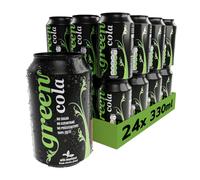 Green Cola - Zero Calorie Sparkling Soft Drinks - Sweetened with Stevia, Sugar-Free, Natural Caffeine, No Aspartame - Delicious and Healthy