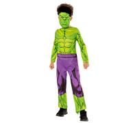 Rubies Official Marvel Avengers Hulk Child Costume, Green Collection, Kids Superhero Fancy Dress Halloween Halloween