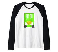 Green Color Bet On Myself-v2 Green Graphic Raglan Baseball Tee