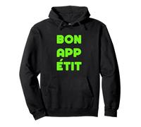 Green Color Bon App Etit Green Graphic Pullover Hoodie