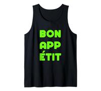 Green Color Bon App Etit Green Graphic Tank Top