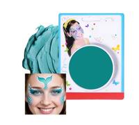 Green Color Face & Body Paint Palette, Dark Green Professional Face Painting, Matte High Pigmented Make up Palettes Washable, Women Gifts for Art Show Party, Cosplay Halloween Christmas Festival