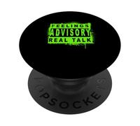 Green Color Feelings Advisory - Real Talk Green Graphic PopSockets Adhesive PopGrip