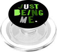 Green Color Just How I Be Green Graphic PopSockets PopGrip for MagSafe