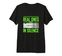 Green Color Real Ones Move in Silence Green Graphic Premium T-Shirt