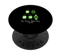 Green Color The Time I'm On Green Graphic PopSockets Adhesive PopGrip