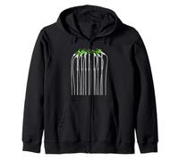 Green Color You Know I Speak Up Green Graphic Zip Hoodie