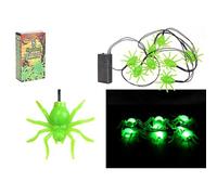 Green Colour Spider LED Lights (Set of 8) - Enchanting Design, Perfect for Halloween Parties, Events, Indoor & Outdoor Decorations