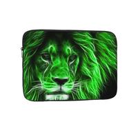 Green Cool Lion Printed Laptop Sleeve For 12 Inch Laptop, Shockproof Oxford Fabric Laptop Protective Case Laptop Bag