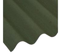 Green Corrugated Bitumen Roofing Sheet 950mm x 2000mm - 2.6mm Thick Waterproof Roof Panel for Sheds, Agricultural & Garden Buildings