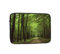 Green Country Road Patterned 10 inch computer bag, portable computer storage bag, suitable for business trips and commuting