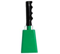 Green Cowbell 9 Inch Iron Cowbells for Sporting Events Loud Noise Makers Metal Cow Bell with Handle for Cheering Competition Marathon Wedding DIY