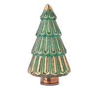 Green Crackle Effect Glass LED Christmas Tree Large