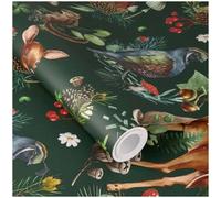 Green Cream Forest Friends Animal Wallpaper Washable Paste The Wall Kids