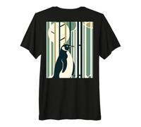 Green Cream Vacation Penguin Retro Vintage 60s 70s Pattern Premium T-Shirt