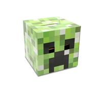 (Green Creeper) Cardboard Minecraft Head Cover Box Steve Creeper Enderman Costume Mask Cosplay