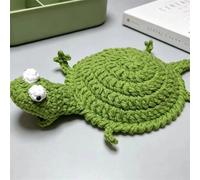 Green Crochet Lizard Coaster Fun Little Lizard Coasters Cute 3D Diy Handmade Funny