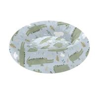 Green Crocodile Donut Dog Bed Round Cat Bed Orthopedic Washable Donut Pet Beds with Removable Cover X-Small