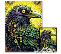 Green Crow 1000 Piece Jigsaw Puzzle Difficult Puzzles for Adults for Teenagers, Family Game Night, Brain-Challenging Gift Idea 50x75CM/19.68x29.52inch