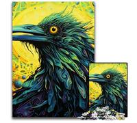 Green Crow Adult Jigsaw Puzzles 1000 Pieces cardboard Puzzles Brain Teaser Game for Teenagers, Perfect 26X38CM/10.23x14.96inch