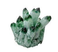 Green Crystal Cluster Raw Quartz Crystals Geode Ornaments Figurine for Home Decor,400-500g Gemstone Stone