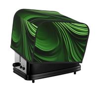 Green Curve Texture Print 4-Slice Toaster Cover Dustproof Heat-Resistant Kitchen Appliance Home Decor Washable