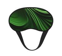 Green Curve Texture Print Adults Soft Washable Eye Mask for Light Blocking Nap Face Sleeping Travel Cover