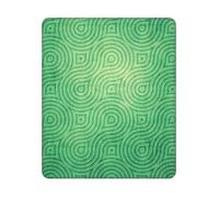 Green Curve Texture Print Rectangle Mouse Pad, Non-Slip Rubber Base Mouse Pad, 12 X 10 In