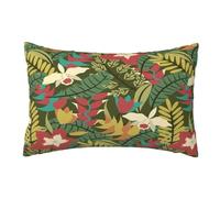 Green Cushion Covers 40x60 cm Leaves Cushions Set of 2, Decorative Pillows with Invisible Zipper Long Outdoor Cushion Covers Throw Pillow Cover Sofa Cushion Covers for Home Bed Room Decor 16x24 In,Y16