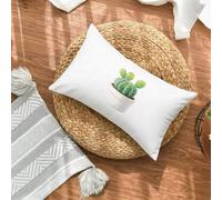 Green Cushion Covers 60x80 Set of 1, Cactus Rectangle Pillow Cases with Hidden Zipper, Waterproof Linen Pillow Case 80x60cm, Double Sided Printing, Pillowcases for Bed Sofa Outdoor Decor J-4659