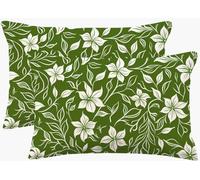 Green Cushions 40x70 cm Leaf Cushion Covers,Large Sofa Decorative Pillows 16 x 28 In,Set of 2 Breathable Throw Pillow Cover Double-Sided Design Pillowcases for Home Farmhouse Decor Living Room m592