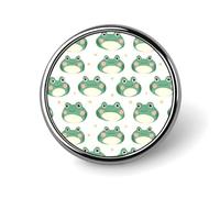 Green Cute Frog Print Pins for Backpack - Enamel Pins Cute Jacket Coat Hat Bags Badge Pin, Funny Novelty Unique Button Pin Women Men Fashion Jewelry Accessories