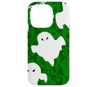 green damask ghost halloween paranormal apparition sinister Case for iPhone 14 Pro