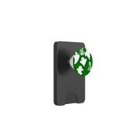 green damask ghost halloween paranormal apparition sinister PopSockets PopWallet for MagSafe