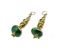 Green, Dark Green Saree Blouse Duppata Lehenga Latkan Tassel Indian Accessory (Style 4.3)