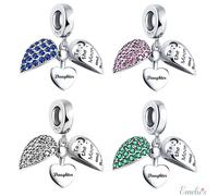 (Green) Daughter I Love You to the Moon and Back Charm for Pandora Bracelet. Locket Charm