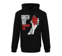 Green Day Hoodie American Idiot Band Logo Official Mens Black Pullover M